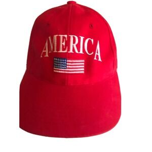 Red America US American Flag United States Baseball Hat Cap